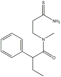 N-(2-carbamothioylethyl)-N-methyl-2-phenylbutanamide Struktur