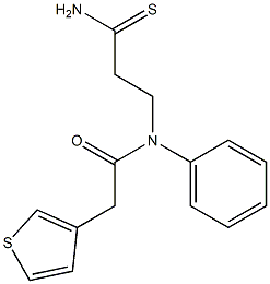 N-(2-carbamothioylethyl)-N-phenyl-2-(thiophen-3-yl)acetamide Struktur