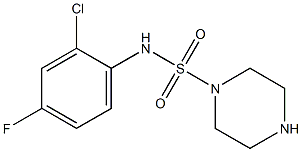 N-(2-chloro-4-fluorophenyl)piperazine-1-sulfonamide Struktur