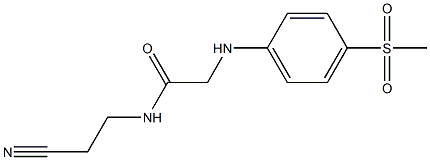 N-(2-cyanoethyl)-2-[(4-methanesulfonylphenyl)amino]acetamide Struktur