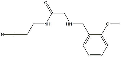 N-(2-cyanoethyl)-2-{[(2-methoxyphenyl)methyl]amino}acetamide Struktur