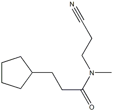 N-(2-cyanoethyl)-3-cyclopentyl-N-methylpropanamide Struktur