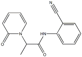 N-(2-cyanophenyl)-2-(2-oxo-1,2-dihydropyridin-1-yl)propanamide Struktur