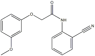 N-(2-cyanophenyl)-2-(3-methoxyphenoxy)acetamide Struktur