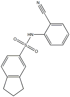 N-(2-cyanophenyl)-2,3-dihydro-1H-indene-5-sulfonamide Struktur