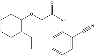 N-(2-cyanophenyl)-2-[(2-ethylcyclohexyl)oxy]acetamide Struktur