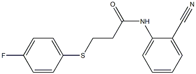 N-(2-cyanophenyl)-3-[(4-fluorophenyl)sulfanyl]propanamide Struktur