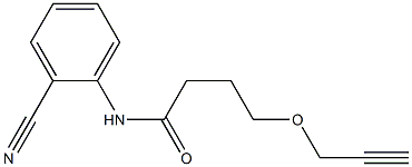 N-(2-cyanophenyl)-4-(prop-2-yn-1-yloxy)butanamide Struktur