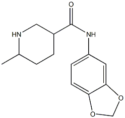 N-(2H-1,3-benzodioxol-5-yl)-6-methylpiperidine-3-carboxamide Struktur