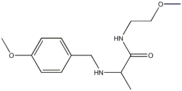 N-(2-methoxyethyl)-2-{[(4-methoxyphenyl)methyl]amino}propanamide Struktur