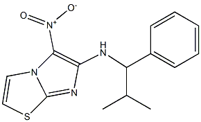 N-(2-methyl-1-phenylpropyl)-5-nitroimidazo[2,1-b][1,3]thiazol-6-amine Struktur