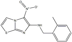 N-(2-methylbenzyl)-5-nitroimidazo[2,1-b][1,3]thiazol-6-amine Struktur