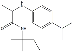 N-(2-methylbutan-2-yl)-2-{[4-(propan-2-yl)phenyl]amino}propanamide Struktur