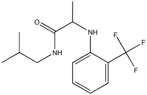 N-(2-methylpropyl)-2-{[2-(trifluoromethyl)phenyl]amino}propanamide Struktur