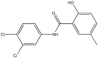 N-(3,4-dichlorophenyl)-2-hydroxy-5-methylbenzamide Struktur