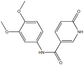 N-(3,4-dimethoxyphenyl)-6-oxo-1,6-dihydropyridine-3-carboxamide Struktur