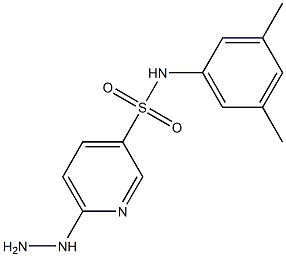 N-(3,5-dimethylphenyl)-6-hydrazinylpyridine-3-sulfonamide Struktur