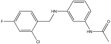 N-(3-{[(2-chloro-4-fluorophenyl)methyl]amino}phenyl)acetamide Struktur