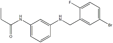 N-(3-{[(5-bromo-2-fluorophenyl)methyl]amino}phenyl)propanamide Struktur