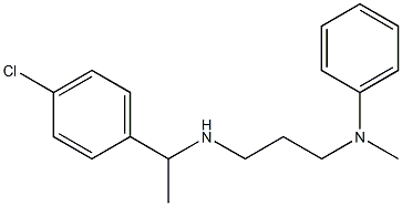 N-(3-{[1-(4-chlorophenyl)ethyl]amino}propyl)-N-methylaniline Struktur