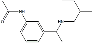 N-(3-{1-[(2-methylbutyl)amino]ethyl}phenyl)acetamide Struktur