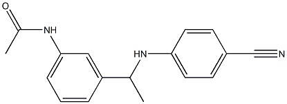 N-(3-{1-[(4-cyanophenyl)amino]ethyl}phenyl)acetamide Struktur