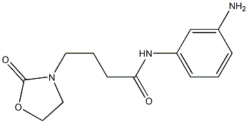 N-(3-aminophenyl)-4-(2-oxo-1,3-oxazolidin-3-yl)butanamide Struktur