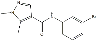 N-(3-bromophenyl)-1,5-dimethyl-1H-pyrazole-4-carboxamide Struktur