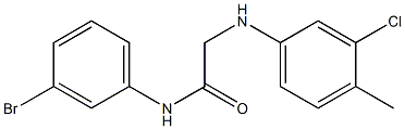 N-(3-bromophenyl)-2-[(3-chloro-4-methylphenyl)amino]acetamide Struktur