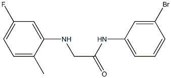 N-(3-bromophenyl)-2-[(5-fluoro-2-methylphenyl)amino]acetamide Struktur