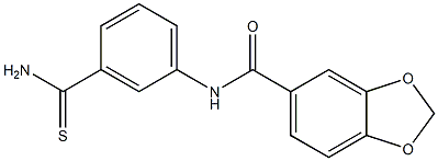 N-(3-carbamothioylphenyl)-2H-1,3-benzodioxole-5-carboxamide Struktur