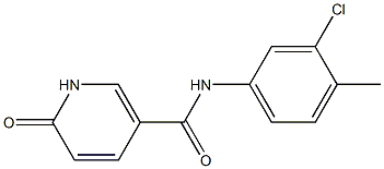 N-(3-chloro-4-methylphenyl)-6-oxo-1,6-dihydropyridine-3-carboxamide Struktur