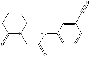 N-(3-cyanophenyl)-2-(2-oxopiperidin-1-yl)acetamide Struktur