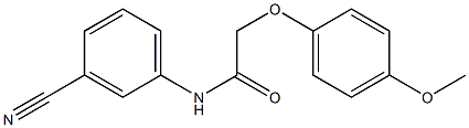 N-(3-cyanophenyl)-2-(4-methoxyphenoxy)acetamide Struktur