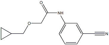 N-(3-cyanophenyl)-2-(cyclopropylmethoxy)acetamide Struktur