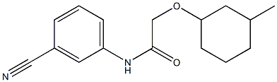 N-(3-cyanophenyl)-2-[(3-methylcyclohexyl)oxy]acetamide Struktur