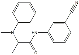 N-(3-cyanophenyl)-2-[methyl(phenyl)amino]propanamide Struktur