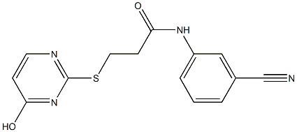 N-(3-cyanophenyl)-3-[(4-hydroxypyrimidin-2-yl)sulfanyl]propanamide Struktur