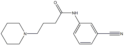 N-(3-cyanophenyl)-4-(piperidin-1-yl)butanamide Struktur