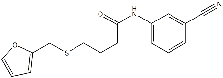 N-(3-cyanophenyl)-4-[(furan-2-ylmethyl)sulfanyl]butanamide Struktur