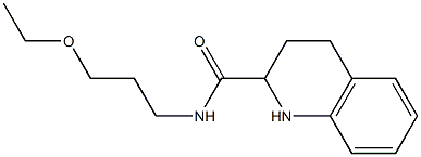 N-(3-ethoxypropyl)-1,2,3,4-tetrahydroquinoline-2-carboxamide Struktur