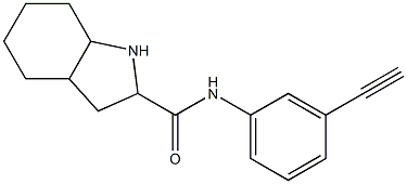 N-(3-ethynylphenyl)octahydro-1H-indole-2-carboxamide Struktur