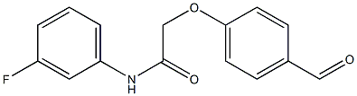 N-(3-fluorophenyl)-2-(4-formylphenoxy)acetamide Struktur