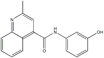 N-(3-hydroxyphenyl)-2-methylquinoline-4-carboxamide Struktur