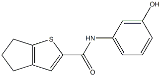 N-(3-hydroxyphenyl)-4H,5H,6H-cyclopenta[b]thiophene-2-carboxamide Struktur