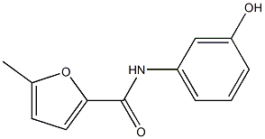 N-(3-hydroxyphenyl)-5-methylfuran-2-carboxamide Struktur