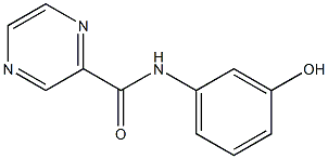 N-(3-hydroxyphenyl)pyrazine-2-carboxamide Struktur