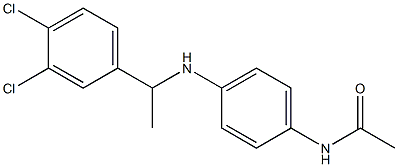 N-(4-{[1-(3,4-dichlorophenyl)ethyl]amino}phenyl)acetamide Struktur