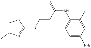 N-(4-amino-2-methylphenyl)-3-[(4-methyl-1,3-thiazol-2-yl)sulfanyl]propanamide Struktur