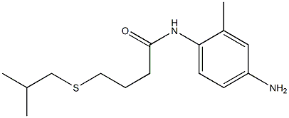 N-(4-amino-2-methylphenyl)-4-[(2-methylpropyl)sulfanyl]butanamide Struktur